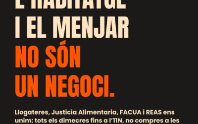 Vaga de consum els dimecres fins a l’11N: l’habitatge i l’alimentació no són un negoci: